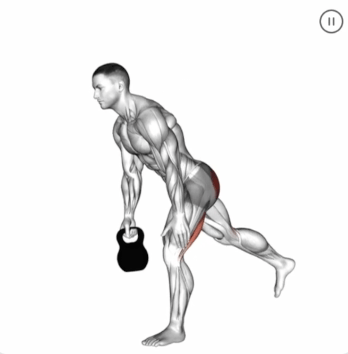 Kettlebell One Legged Deadlift